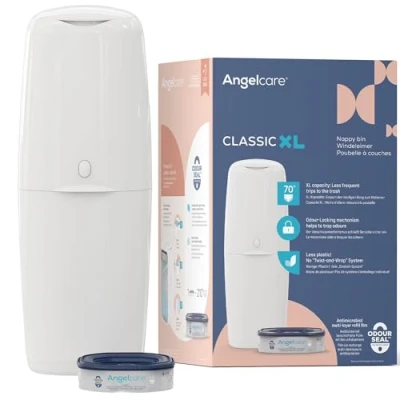 Afbeelding van Angelcare XL luieremmer baby kind verzorging Inclusief eerste cassette (tot 180 luiers)