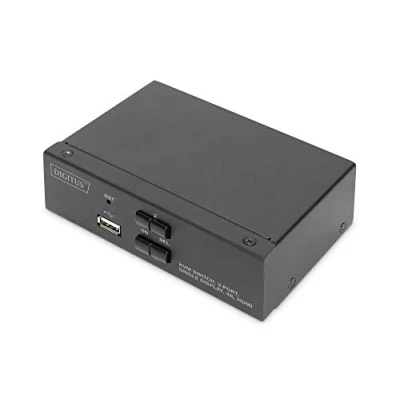 Image de DIGITUS DS 12870 Commutateur écran clavier souris/audio/USB 2 x KVM / audio USB 1 utilisateur local de bureau