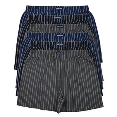 Afbeelding van MioRalini Set van 12 of 6 herenboxershorts, effen kleuren, klassiek neutraal, zacht en los, maten S, M, L, XL, 2XL, 3XL, 4XL, 5XL, 6XL 7XL