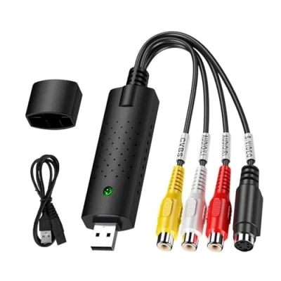 Afbeelding van VHS naar digitale converter, audio video USB opnamekaart overdracht Hi8 formaat dvd voor Windows 2000/10/8/7/XP/Vista