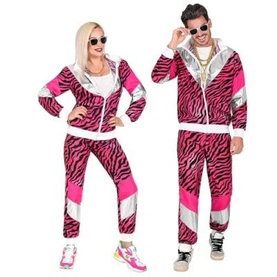 Afbeelding van Widmann Jaren 80 &amp; 90 Kostuum Tijgerlicious Roze XXL Carnavalskleding Verkleedkleding