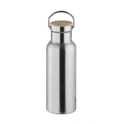 Image de APS 66905 Bouteille isotherme en acier inoxydable durable de qualité supérieure 500 ml avec anse transport et joint rechange/gourde à double paroi anti fuite pour enfants, loisirs adultes