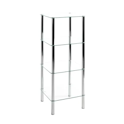 Afbeelding van Haku Möbel 90240 badkamerrek, stalen buis/gehard glas, verchroomd
