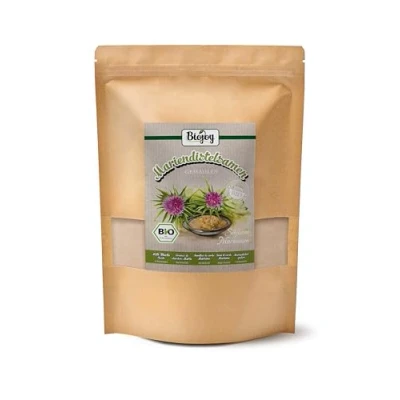 Afbeelding van Biojoy Gemalen biologische mariadistelzaden (1 kg), mariadistelmeel, natuurlijk (Silybum marianum)