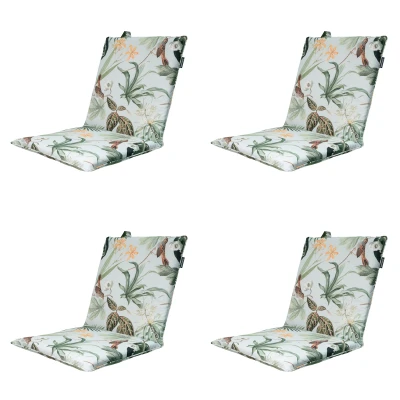 Afbeelding van Madison Stapelstoel kussen universeel Grasse green natural outdoor f 4 stuks