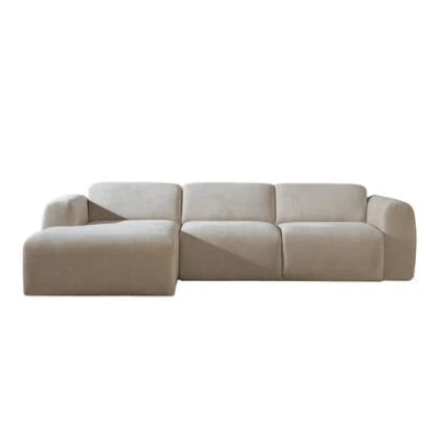 Afbeelding van Bronx71 Hoekbank Maine chenille stof beige links