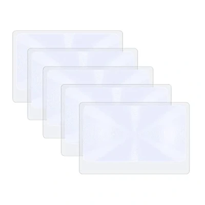 Afbeelding van Molain Zakloep x3 5 draagbare Fresnel lenzen voor creditcards Portemonneevergrootglas Sieradenloep leeshulp
