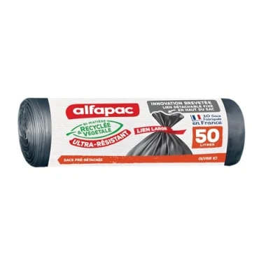 Afbeelding van Alfapac 3232767510509 gerecyclede Maxi gewicht brede binder, zwart, 50 l
