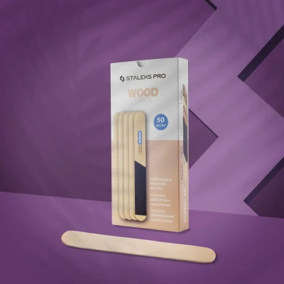 Afbeelding van Staleks Pro Wooden Base Straight Nail File Houten Nagelvijl 50 stuks