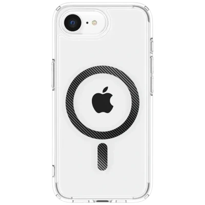 Afbeelding van Spigen Ultra Hybrid MagFit Kunststof Back Cover Transparant/Zwart Apple iPhone 16e