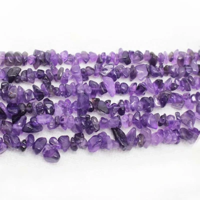 Afbeelding van Onregelmatige paarse amethist kristal en edelsteen kralen voor het maken van sieraden 78,7 cm