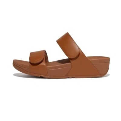 Image de Fitflop Sandales à enfiler réglables Lulu en cuir pour femme, bronzage clair, 42 EU