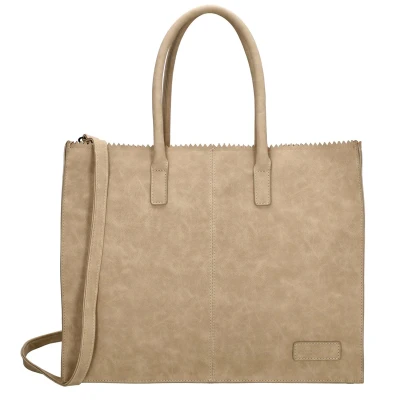Afbeelding van Zebra Trends Lisa XL Shopper taupe damestas