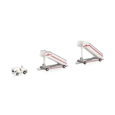 Afbeelding van herpa TWA Accessoires Historische Passagiertrap (2 stuks) met sleepboot (1 stuk) Miniatuur in schaal 1:200, kunststof