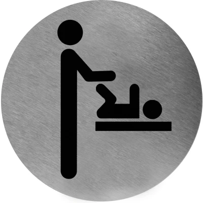 Afbeelding van Toiletbordje luierverschoning RVS