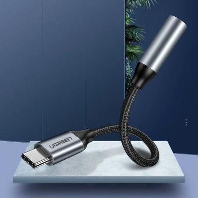 Afbeelding van UGREEN USB C naar 3.5mm jack kabeladapter 11 cm
