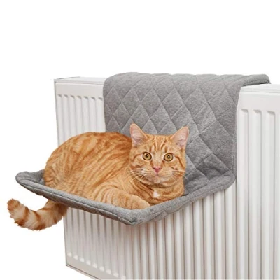 Afbeelding van PiuPet® Verwarmingsbed voor katten, geschikt alle gangbare radiatoren, kattenhangmat verwarming, katten tot 7 kg, hangmat