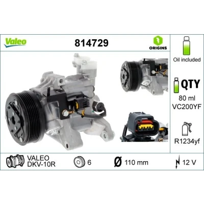 Afbeelding van Valeo Airco compressor 814729