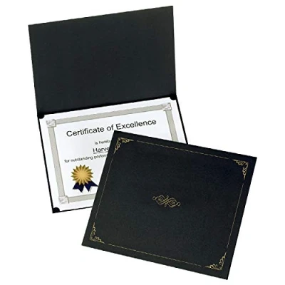 Afbeelding van Oxford 299550 certificaathouder, zwart, letterformaat, 25 stuks