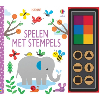 Afbeelding van Uitgeverij usborne stempelboek spelen met stempels