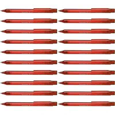 Afbeelding van balpen Schneider Fave M rood doos met 20 stuks