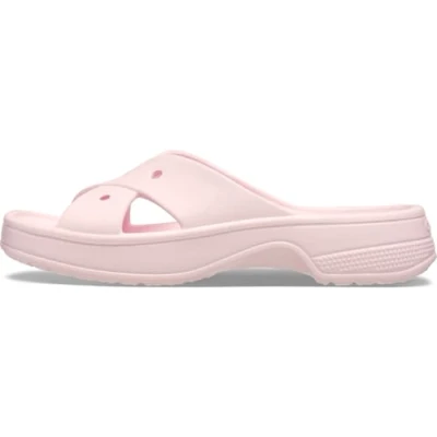 Image de Crocs Sandales coulissantes classiques pour femme avec sangle croisée, rose bonbon, 38/39 EU