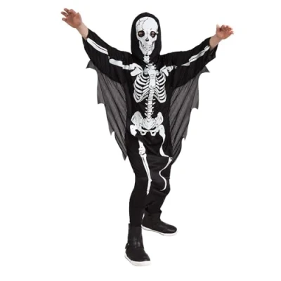 Afbeelding van Boland Kostuum Skull demon (4 6 jr) Kinderen Skelet Halloween verkleedkleding Reaper Horror