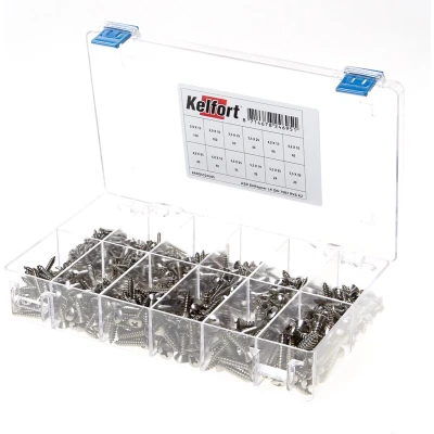 Afbeelding van Kelfort Assortimentsdoos zelftapper lenskop RVS A2 DIN 7983