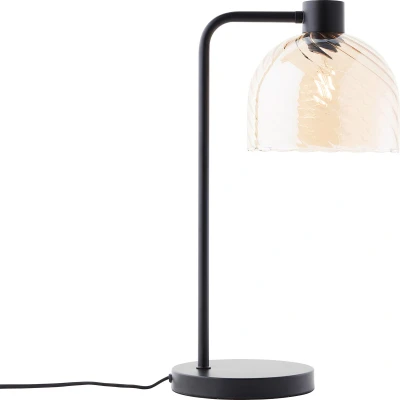 Afbeelding van Brilliant Casto Tafellamp E27 max 1x25W Glas Amber Zwart