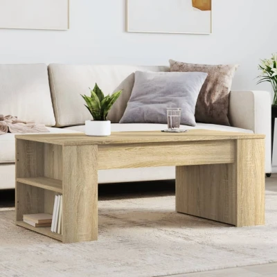 Afbeelding van Salontafel 102x55x42 cm bewerkt hout sonoma eikenkleurig