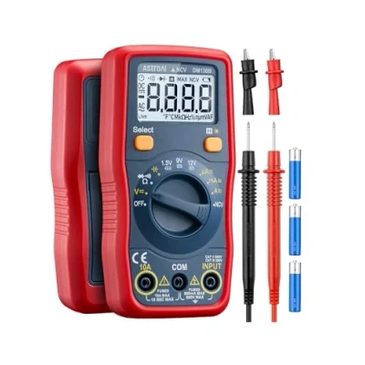 Afbeelding van AstroAI Draagbare digitale multimeter, elektrische tester 4000 AC DC, ohmmeter automatische voltmeter, spanningstester, stroom, weerstand, continuïteit, diode, capaciteit, batterij 1,5 V/9 V/12 V, NCV