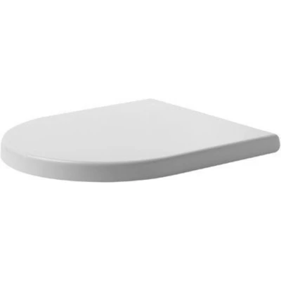 Afbeelding van Duravit Starck 3 WC zitting 43.1x44.2x4.2cm met softclose quickrelease Kunststof wit Glanzend