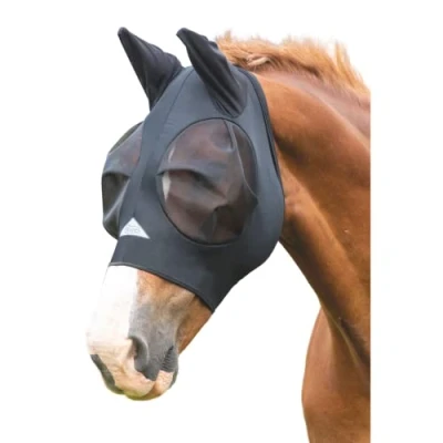 Afbeelding van Shires Vliegenmasker Stretch Jet Zwart SMPony