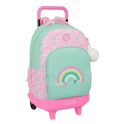 Afbeelding van Safta Glowlab Amazing Grote rugzak met wieltjes, compact, afneembaar, ideaal voor kinderen van verschillende leeftijden, comfortabel en veelzijdig, kwaliteit sterkte, 33 x 22 45 cm, meerkleurig,
