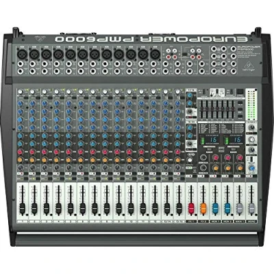 Afbeelding van Behringer PMP6000 Powermixer, 2x 800 Watt/4 Ohm Power mixer