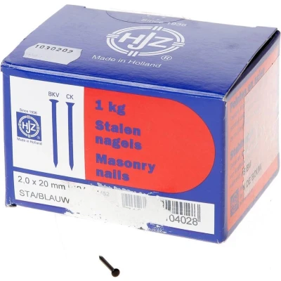 Afbeelding van Hjz Stalen nagel bombe kop blauw 20 x 2.0mm 1kg
