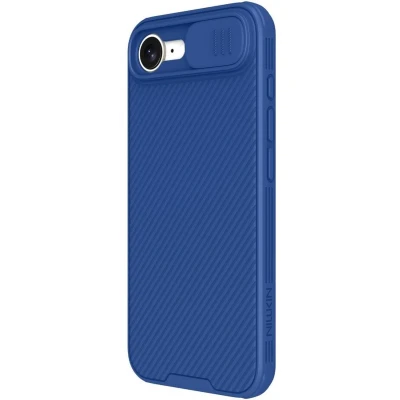 Afbeelding van Nillkin CamShield Hoesje Geschikt voor Apple iPhone 16e Back Cover met Camera Slider Extra Bescherming Blauw