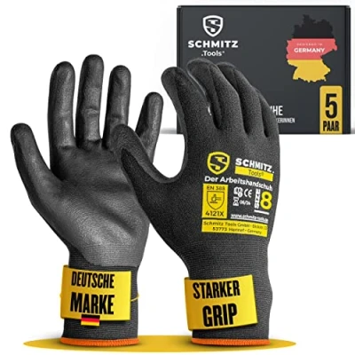 Afbeelding van SCHMITZ.Tools Werkhandschoenen Monteur handschoenen Montagehandschoenen voor heren Maat 8 5 Tuinhandschoenen dames Beschermende