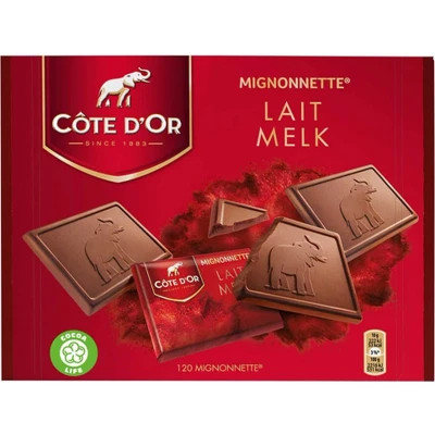 Afbeelding van Côte d&#039;Or chocolade Mignonnette, melkchocolade, doos van 120 stuks