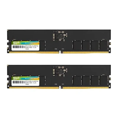 Afbeelding van Silicon Power SP032GBLVU480F22 desktopgeheugen 32 GB (16 x 2) 4800 MHz (PC5 38400) 288 pins CL40 1,1 V UDIMM