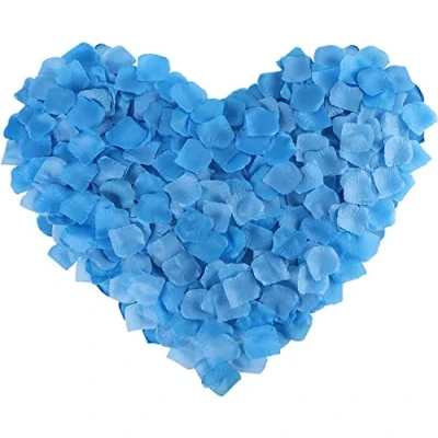 Afbeelding van Happium 1000 stuks zijden rozenblaadjes voor feestdecoratie (blauw)
