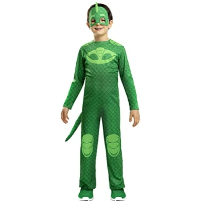 Afbeelding van FUNIDELIA PJ Masks Gekko kostuum voor jongens 5 6 jaar (110 122 cm)