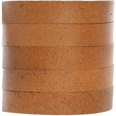 Afbeelding van DQ Leer Plat (10 x 2 mm) Natural Dye Brown (1 Meter) Dreambeads