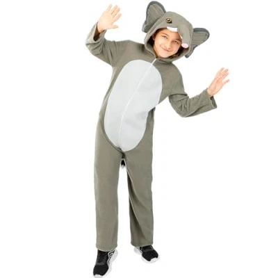Afbeelding van FUNIDELIA Olifant Kostuum Onesie voor Kinderen Maat: 97 104 cm