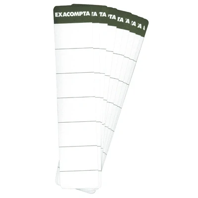Image de Exacompta Etiquette Adhesive Blanche Classeur 20x4cm Paquet De 10