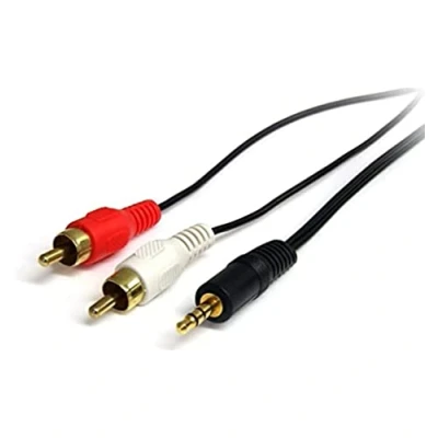 Afbeelding van Kabel Audio Jack (3,5 mm) naar 2 RCA Startech MU3MMRCA Zwart