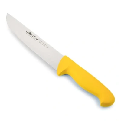 Afbeelding van Slagersmes 21cm geel