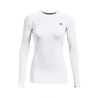 Afbeelding van Under Armour Authentics CREW Longsleeve, Dames, Maat: Large, White black