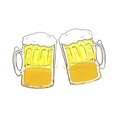 Afbeelding van Widmann Boeren Tirol &amp; Oktoberfest Kostuum Bril, Bier Geel Bierfeest Verkleedkleding