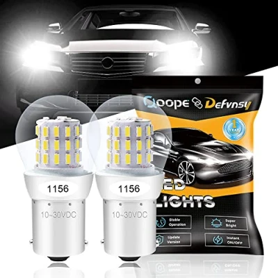 Afbeelding van DEFVNSY Pack van 2 Wit P21W 1156 BA15S 1141 1003 7506 1073 Extreem helder LED licht 3014 39 SMD vervangende lampen voor interieur RV Camper staart back up omgekeerde daglooplicht 10 30V DC